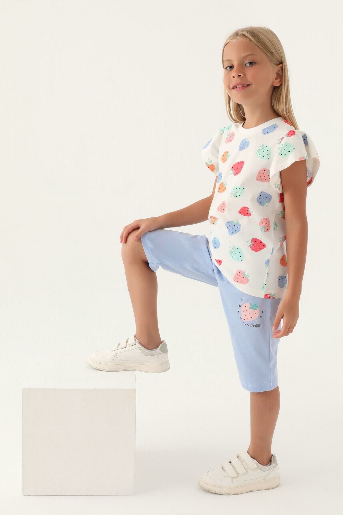 Roly Poly 3411 Strawberry Kız Çocuk Kapri Takım