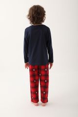 Arnetta 2752 Garson Lacivert Erkek Çocuk Uzun Kol Pijama Takım