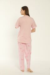 Estiva 22154 Kadın Viskon Kısa Kollu Büyük Beden Pijama Takımı