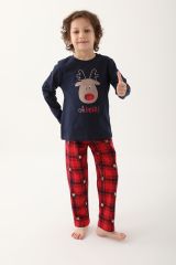 Arnetta 2752 Lacivert Erkek Çocuk Uzun Kol Pijama Takım