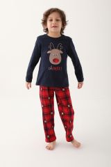 Arnetta 2752 Lacivert Erkek Çocuk Uzun Kol Pijama Takım