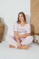 Estiva 24073 Büyük Beden Kadın Kısa Kol Pijama Takım