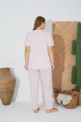 Estiva 24073 Büyük Beden Kadın Kısa Kol Pijama Takım