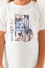 Arnetta 2403 Garson Always Be Kind Krem Kız Çocuk Kısa Kol Pijama Takım