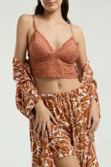 Arnetta 3230 Kadın 3'lü Dantel İp Askılı Büstiyerli Şortlu Pijama Takım