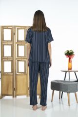 Estiva 24156 Kadın Kısa Kol Boydan Düğmeli Gömlek Pijama Takımı