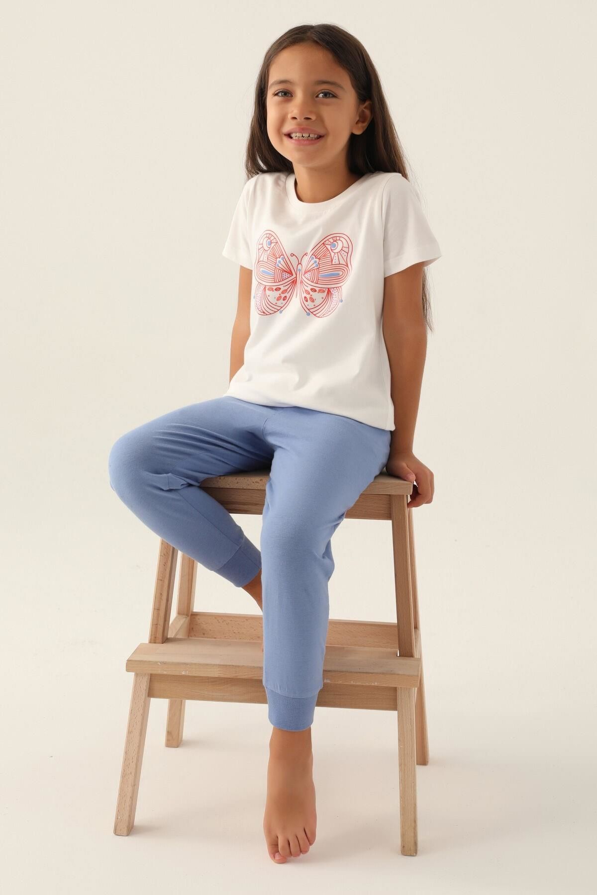 Roly Poly 3390 Garson Butterfly Kız Çocuk Pijama Takımı