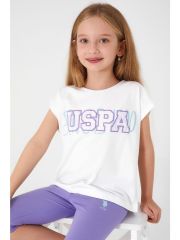 U.S. Polo Assn.1424 Kız Çocuk Tiny Sea Kapri Pijama Takım