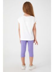 U.S. Polo Assn.1424 Kız Çocuk Tiny Sea Kapri Pijama Takım