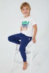 U.s. Polo Assn. 1315 Erkek Çocuk Writing Kısa Kol Pijama Takım