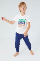 U.s. Polo Assn. 1315 Erkek Çocuk Writing Kısa Kol Pijama Takım