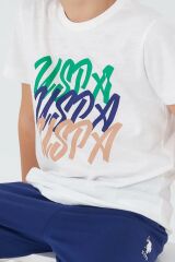 U.s. Polo Assn. 1315 Erkek Çocuk Writing Kısa Kol Pijama Takım