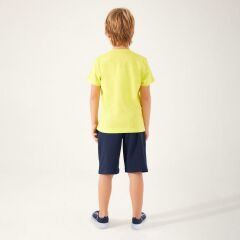 U.S. Polo Assn. 1354 Erkek Çocuk Live Naturals Limon Bermuda Takımı