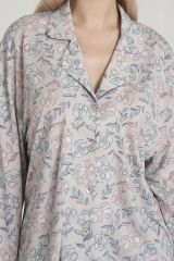 Pijadore 1609 Kadın Boydan Önden Düğmeli Pijama Takımı
