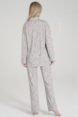Pijadore 1609 Kadın Boydan Önden Düğmeli Pijama Takımı