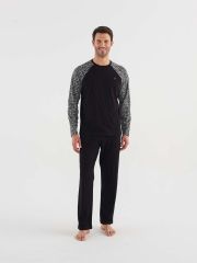 Mod Collection 3747 Erkek Yuvarlak Yaka Pijama Takım