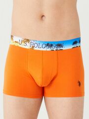 U.S. Polo Assn 80434 Erkek Saks Antrasit Turuncu 3 Lü Boxer