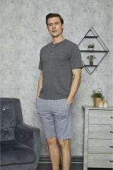 KLY 7411 Erkek Yazlık Battal Şort Pijama Takım