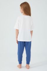 Roly Poly 3091 Garson Dolphin Detailed Krem Kız Çocuk Kısa Kol Pijama Takım