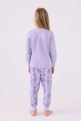 Roly Poly 3477 Garson  Princess Kız Çocuk Lila Uzun Kol Pijama Takım
