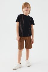 Arnetta 2509 Garson Vertical Stripes Erkek Çocuk Bermuda Takım