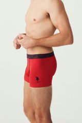 U.S. Polo Assn. 80336 Erkek Kırmızı Gri Melanj Lacivert 3'Lü Boxer
