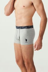 U.S. Polo Assn. 80336 Erkek Kırmızı Gri Melanj Lacivert 3'Lü Boxer