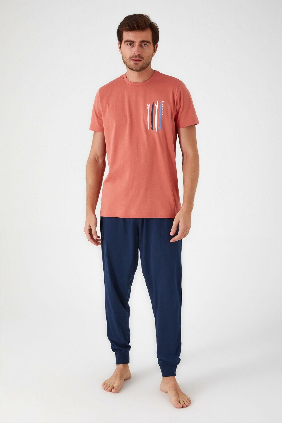 Roly Poly 3019 Afterwave Erkek Kısa Kol Pijama Takım