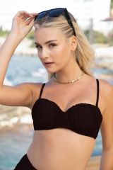 Gd Goldoremi 2529-950 Kadın Drapeli Kaplı Straplez Bikini Yüksel Bel Takım