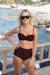 Gd Goldoremi 2529-950 Kadın Drapeli Kaplı Straplez Bikini Yüksel Bel Takım