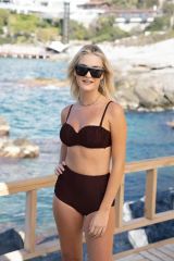 Gd Goldoremi 2529-950 Kadın Drapeli Kaplı Straplez Bikini Yüksel Bel Takım