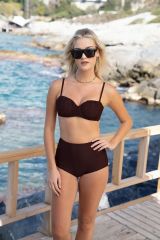 Gd Goldoremi 2529-950 Kadın Drapeli Kaplı Straplez Bikini Yüksel Bel Takım