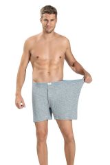 Jiber 183 Erkek Büyük Beden Pamuklu Siyah-Beyaz-Gri 3'lü Boxer