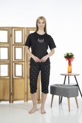 Estiva 24063 Kadın Kısa Kollu Kapri Pijama Takım