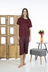 Estiva 24064 Kadın Kısa Kol Kapri Pijama Takım