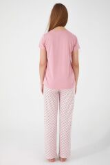 Pierre Cardin 8619 Flowering Pink Kadın Kısa Kol Pijama Takım