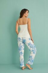 Gd Goldoremi 14401-4 Kadın Termal Kumaş 3'lü Sabahlıklı Pijama Takım
