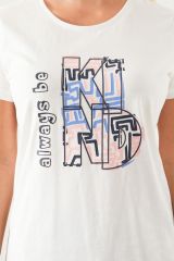 Arnetta 2403 Always Be Kind Krem Kadın Kısa Kol Pijama Takım