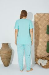 Estiva 24072 Büyük Beden Kadın Kısa Kollu Pijama Takım