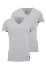 U.S. Polo Assn. 80194 Erkek 2'li V Yaka Kısa Kol Atlet