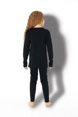 Jiber 903 Unisex Çocuk Likralı Bisiklet Yaka Uzun Kollu Termal İçlik Üst