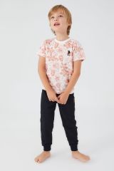 U.S. Polo Assn. 1358 Flowered Erkek Çocuk Kısa Kol Pijama Takım