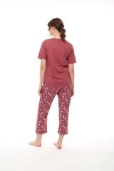 Pijadore 1434 Kadın Kısa Kollu Yakası Düğmeli Pijama Takım