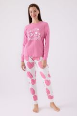 Roly Poly 3470 Sweet Little Princess Kadın Karanfil Uzun Kol Pijama Takım