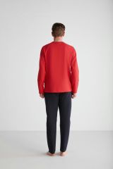 U.S. Polo Assn. 18721 Erkek Kırmızı Yuvarlak Yaka Pijama Takımı