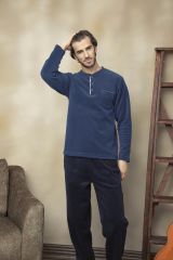 Kly 7301 Polar Midi Yaka Pijama Takım