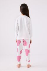Roly Poly 3471 Garson Kız Çocuk Krem Uzun Kol Pijama Takım