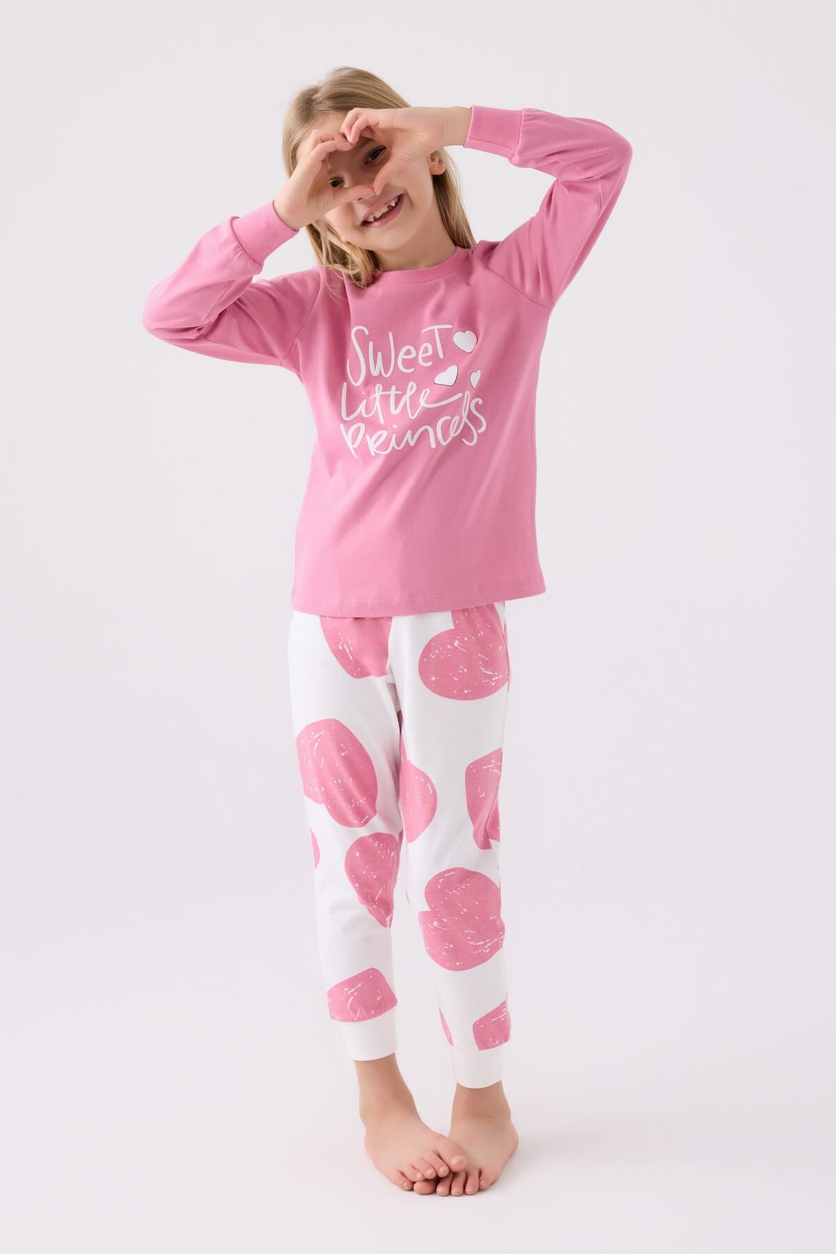 Roly Poly 3470 Garson Sweet Little Princess Kız Çocuk Uzun Kol Pijama Takım