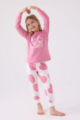 Roly Poly 3470 Sweet Little Princess Kız Çocuk Karanfil Uzun Kol Pijama Takım