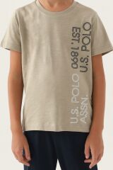 U.S. Polo Assn. 1702 Lisanslı Straight Haki Erkek Çocuk Pijama Takımı